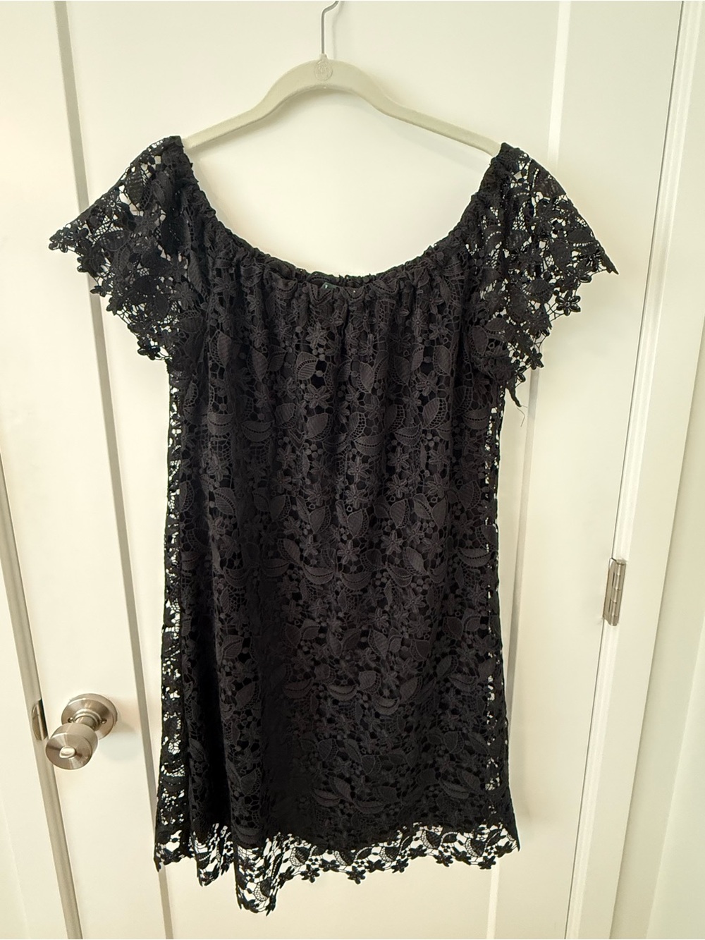 Ralph Lauren Black Lace Off-Shoulder Women’s Dress